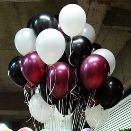 36pcs/pack 12 inch 2.8g quality latex balloon coffee/black/white Birthday Party Valentines Day Halloween balloon