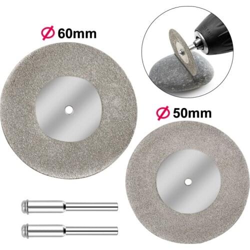 50/60mm Diamond Cutting Discs & Drill Bit Mini Circular Saw For Rotary Tool Dremel Stone Blade Link Rod Blade Accessories