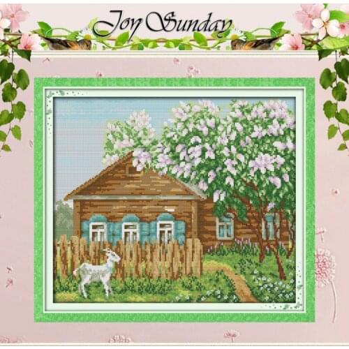 Free Ship Beautiful Home Counted Cross Stitch 11CT Printed 14CT Cross Stitch Set scenery Cross-stitch Kit Embroidery Needlework