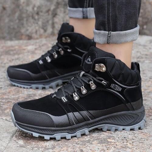 CIMIM Brand botas de hombre de diseño a la moda, botines de microfibra con cordones para la nieve, zapatos de invierno c