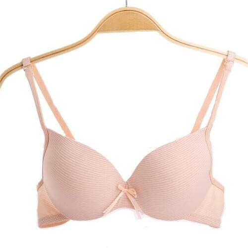 New Striped Thin Cup Push Up Bras Seamless Invisible Underwire Lingerie for Women Natural Comfort Underwire Bras Plus Size Women