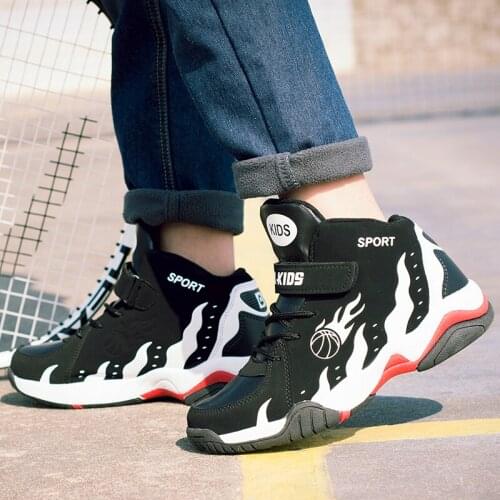 Outdoor Sports Kids Sneakers High Quality Boys Basketball Shoes Anti-skid Jordan Shoes Children Sport Trainer Shoes Basket Sport