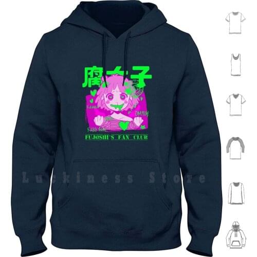 Fujoshi Hoodies Long Sleeve Anime Sleeve Cute Kawaii Chibi Girl Loli Fujoshi Yaoi Bl Geek Nerd Iandere