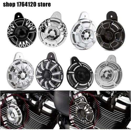 Motorcycle Horn Cover Horns Assembly Loudspeaker For Harley Sportster XL 2007-2018 Touring Road King Electra Glide Big Twin Cam