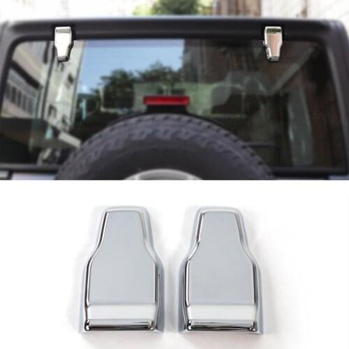 JXKaFa Fit For Jeep Wrangler JL 2018 Car Rear Door Window Hinge Cover Trim Styling Exterior Accessories ABS 2Pcs/set