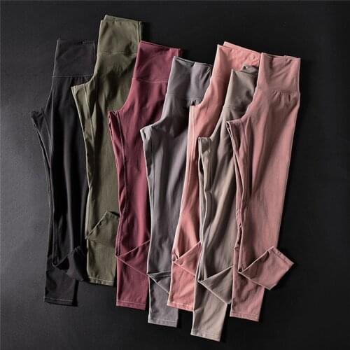 Soft Naked Feel High Waist Gym Fitness Leggings Women Push Up Hip Workout Running Tights Sweat-wicking Stretch Ankle Yoga Pants