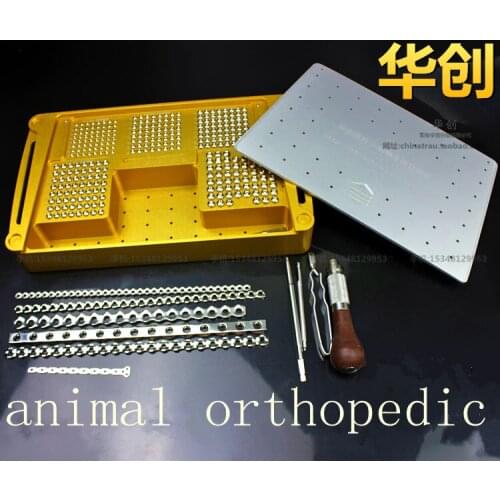 Medical animal orthopedic instrument stainless steel Tailor bend T type straight reconstruction compression point contact box