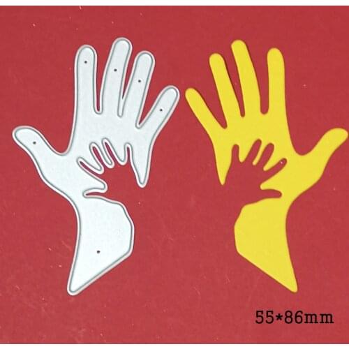Metal Cutting Dies parents and kids hands Crafts Die Mould Stencil For DIY Scrapbook Paper Cards Embossing Decorative Die