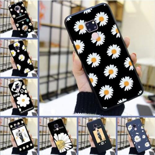 Soft Phone Case Silicone For Huawei Mate 9 10 20 Pro Daisy Flower White Soccer Back Cover For Huawei Mate 7 8 9 10 20 Lite