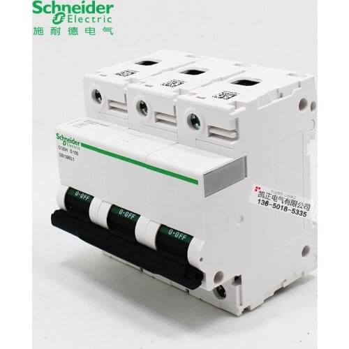 Genuine Schneider Air Switch Three-pole Circuit Breaker Type C Circuit Breaker Acti9 IC65N 3P6A 10A 16A 20A 25A 32A 40A 50A 63A