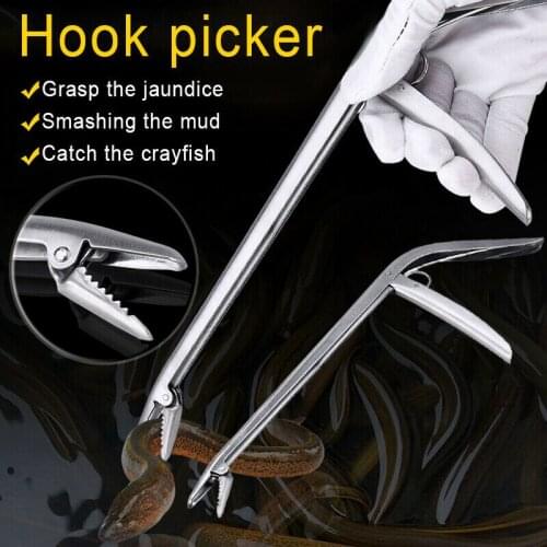 Stainless Steel Pliers Fish Unhooking Device Grip Lip Trigger Lock Gripper Clip Clamp Grabber Fish Plier Grab Fishing Hook Tool