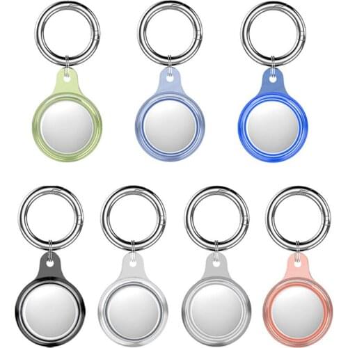 Transparent Case Protective Sleeve Cover Shell with Spring Buckle for Airtag Tracker