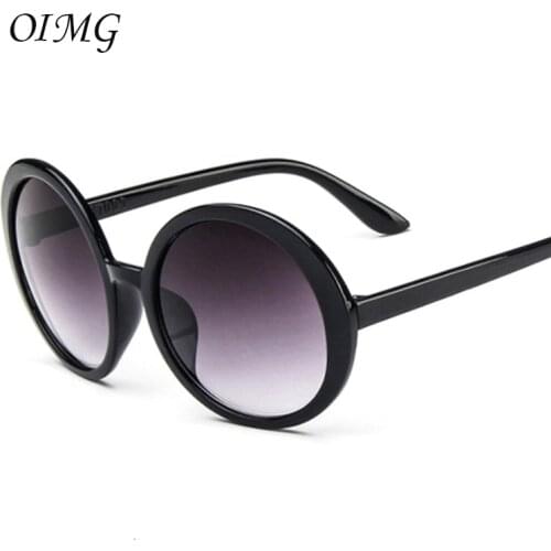 Vintage Small Round Sunglasses Luxury Brand Black Plastic Frame Sun Glasses Female Shades Oculos De Sol Feminino