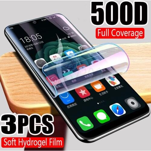 3Pcs 500D Hydrogel Screen Protector Film For iPhone 11 Pro Max 6 6S 7 8 Plus Clear Film for iPhone XS Max X XR 5S SE 2 Not Glass