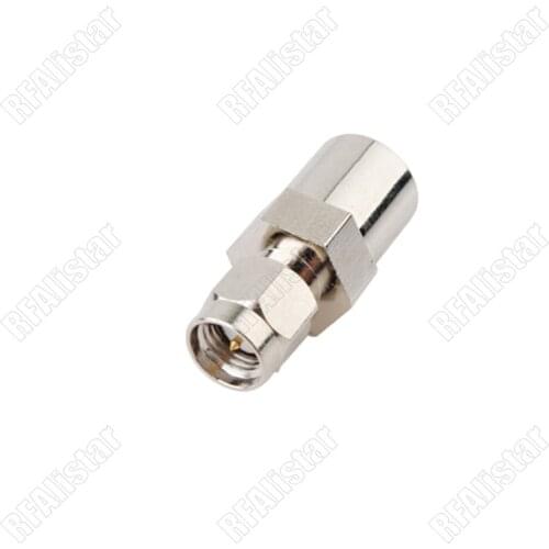 2 Pieces SMA-FME Adapter SMA Male Plug to FME Male Plug Straight Adapter RF Connector