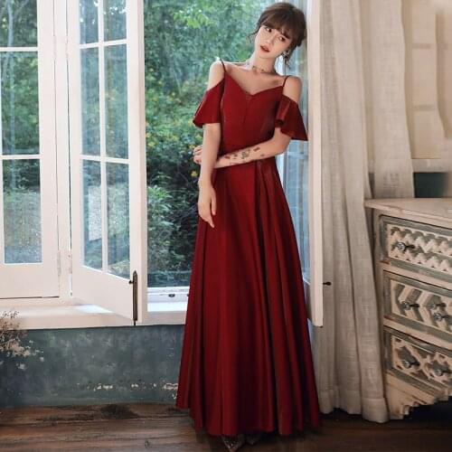2021 Long Evening Gown Elegant Spaghetti Strap Formal Dress Elegant Bride Wedding Party Cheongsam