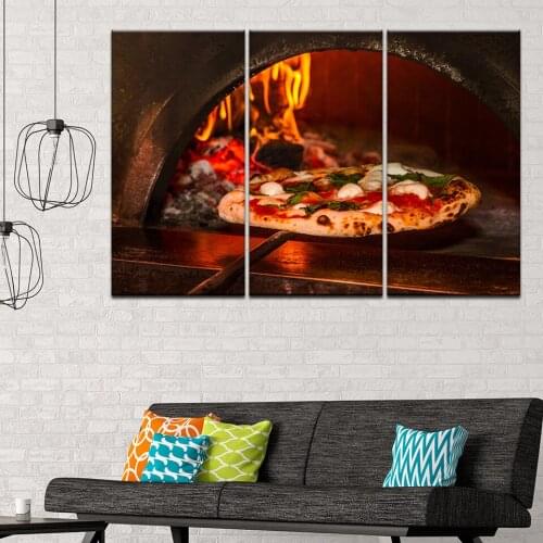 3 Piece Pizza Restaurant creativity Food 5d full square round diy diamond painting Cross Stitch diamond embroidery kitchen decor