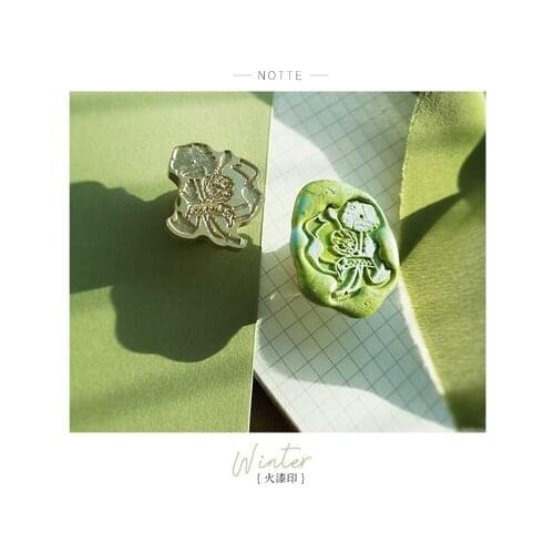 3D FLOWER head customSpecial-shaped Wax Seal StampFire Lacquer Seal Head Wedding Greeting Card Wax Seal