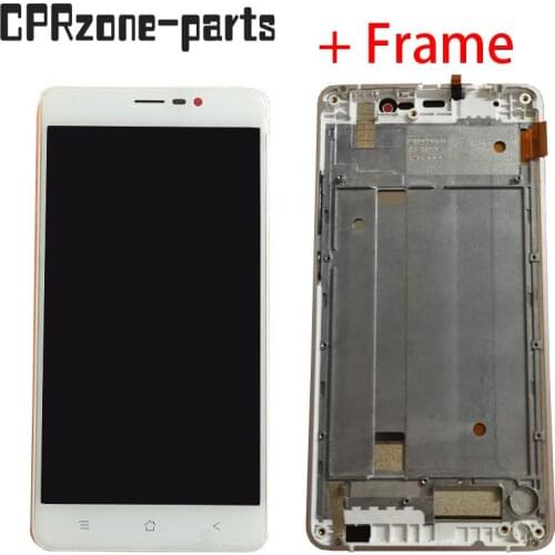 5.5" White With Frame For Blackview A8 MAX LCD display with touch screen digitizer sensor panel assembly