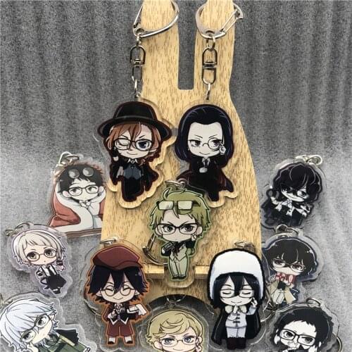Anime Bungo Stray Dogs Edogawa Rampo Nakajima Atsushi Keychain Kawaii Cosplay Cartoon Costume Props Accessories Badge