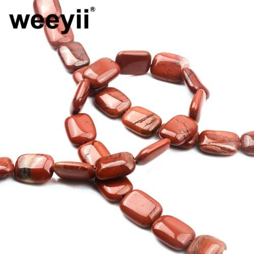 13x18mm Rectangle Natural Stone Redstone Natural Stone Beads For Jewelry Making Diy Bracelet Accessories