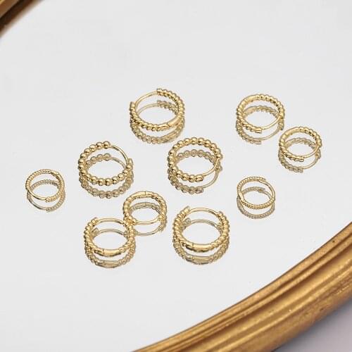 Gold Silver Color Stainless Steel Hoop Earrings for Women Small Simple Round Circle Huggies Ear Rings Steampunk Accessories