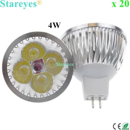 20 pcs Dimmable 4W 3W MR16 AC&DC12V LED Spotlight lamp Downlight bulb droplight bulb led lamp LED light led Lighting