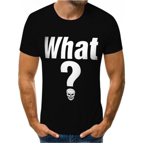 Summer Fashion New T-shirt Skull Head Luminous 3D Printing Mens Casual Explosive Short Sleeve Clothing