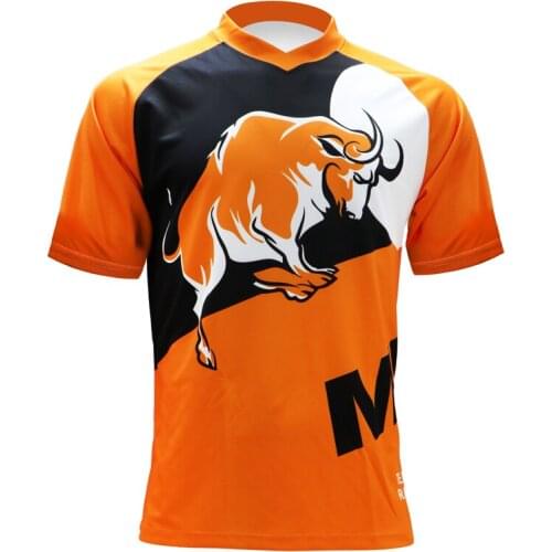 Short Sleeves head Top Bicycle t Shirt Retro MTB Downhill outdoor Sports Men Motocross jersey