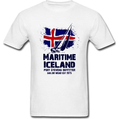 Hipster Mens White Tshirt Oversized Plain Wholesale Online Maritime Sails Iceland Flag Patterns T Shirts For Men Summer Style