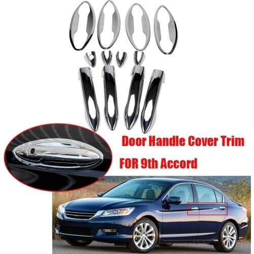 ABS Chrome Door Handle Cover Protector Trim for Honda 9Th Accord 2013-2017 Pilot (No Keyless Holes) Car Styling