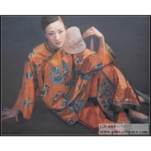 Handmade oil painting Chinese woman Chinese classical beauty lady on canvas wall living room canvas portrait painting Wholesale
