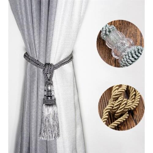 2PCS Home Decoration Tassel Curtain Tieback Plastic Ball Straps Accessory Holder Curtain Accessories Buckle Rope