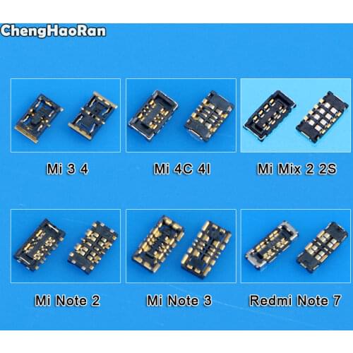 ChengHaoRan Battery Clip Contact Pins Holder FPC Connector For Xiaomi Mi 3 4 4C 4i Mix 2S Note 2 3 Redmi Note 7 On Main Board