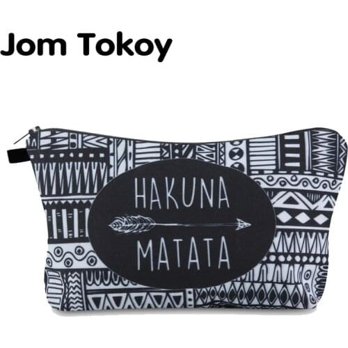 Jomtokoy Cosmetic Bag Waterproof Alphabet pattern digital printing Multifunctional Makeup bag for Travel Customized Your lmage