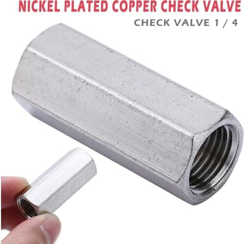 1pc Brass Air Check Valve 1/4" Threaded BSPP Female Full Ports One Way Air Gas Check Valve For Boiler Pressure Vessel Mayitr