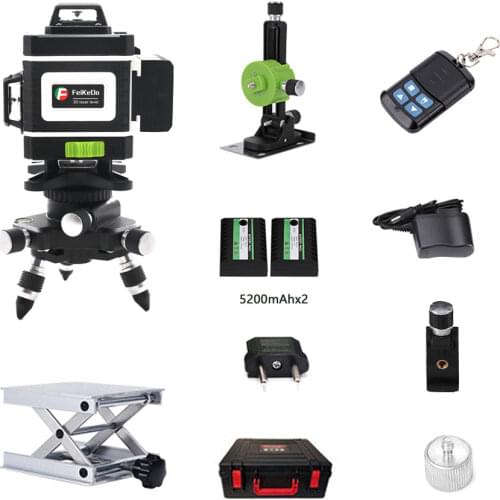 Laser Level 16 lines green line 4D Self-Leveling 360 Horizontal And Vertical Super Powerful Laser level green Beam laser level