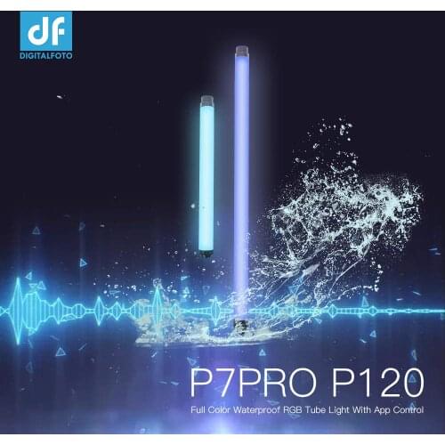 LUXCEO P120 Photography Videography 5m Waterproof IP68 RGB Tube Light Wand with App Control Builtin Battery Power Bank