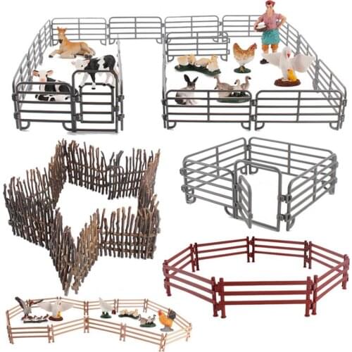 Simulation farm model desktop sand table fence accessories fence fence poultry livestock breeding fence decoration set