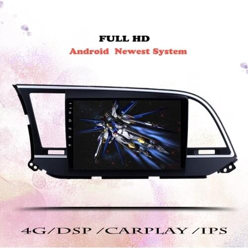 9" Android 10.0 Car Radio navigation player For Hyundai Elantra 2016 2017 GPS Multimedia system 2 Din DVD player Tape Recorder