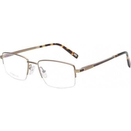 SASAMIA Men Titanium Glasses Frame Half Rim with Floral Temple Ultralight Myopia Prescription Optical Eyeglasses Male Eyewear