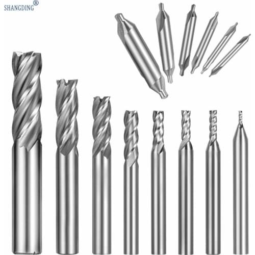 4 Mill Bit Set 6PCS Center Drill Bits, HSS Lathe Mill 60 Degrees Countersink Drill Bits for Wood, Aluminum, Steel, Titanium