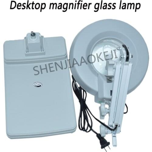 Desktop magnifying glass LED lamp LT-86C magnification 3/5/8/10X folding Magnifier LED table light 110/220V 1pc