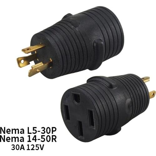 Nema L5-30P To Nema 14-50R Anti-drop Industrial Groungding Locking Adapter Connector Converter Plug Socket Power Cable Cord
