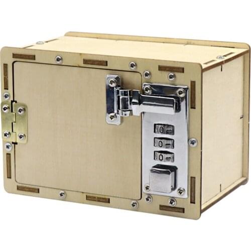 Learning Scientific Projects Model Mechanical Experiment Password Box Building Kit Invention Toy Wooden Educational Kids DIY