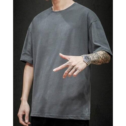 HybSkr Solid Color Mens Short Sleeve T-shirts 100% Combed Cotton Basic Man Tees 2021 Summer Casual Tshirts Women Couple Tees