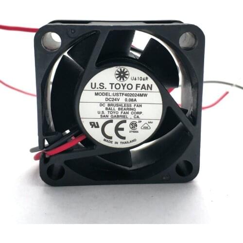 Orignal USTF402024MW DC24V 0.08A USTF402012MW DC12V 0.10A 40x40x20MM 2Lines Cooling fan