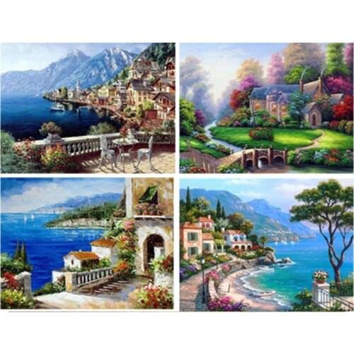 Scenery DIY Diamond Painting landscape diamond Embroidery 5d seascape mosaic Diamond cross stitch needlework home decor