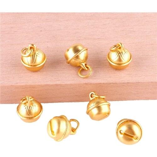 12pcs 23382 Gold Color Ball Shape Charms Pendant For Jewelry Making Bracelet Handmade Accessories