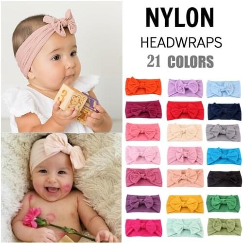 Colorful Boho Newborn Toddler Headband Lovely Baby Headband Nylon Turban Flower Newborn Baby Hair Accessories Dropship TXTB1